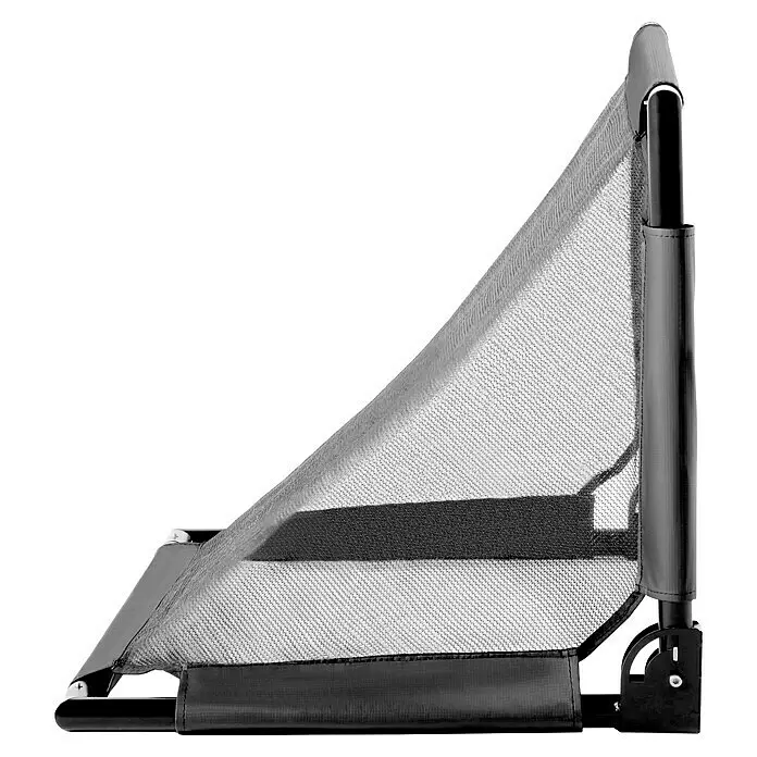 Salta Fußballtor - 100 x 60 x 60 cm, Schwarz, 2 Stk. - Abgewinkeltes Sport-Rebounder-Netz mit schwarzem Rahmen und strapazierfähigem grauem Netz für Balltraining.