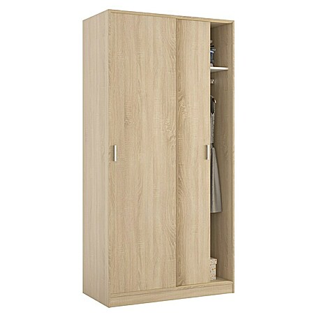 Armario de puertas correderas Max (L x An x Al: 50 x 100 x 200 cm, Roble)