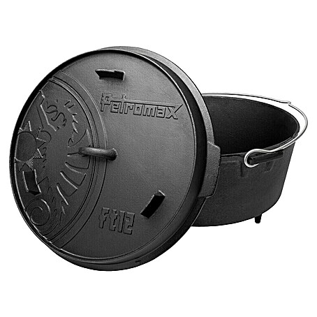 Petromax Dutch Oven 12QT (Ø x H: 42 x 24 cm, Gusseisen, 10,8 l, Mit Füßen)