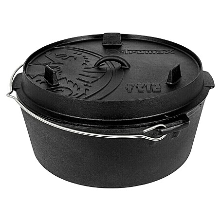 Petromax Olla de hierro (Ø x Al: 42 x 20 cm, Hierro fundido, 10,8 l, Base plana)