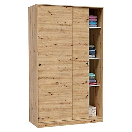 Armario de puertas correderas Top (L x An x Al: 50 x 120 x 200 cm, Roble Nodi)