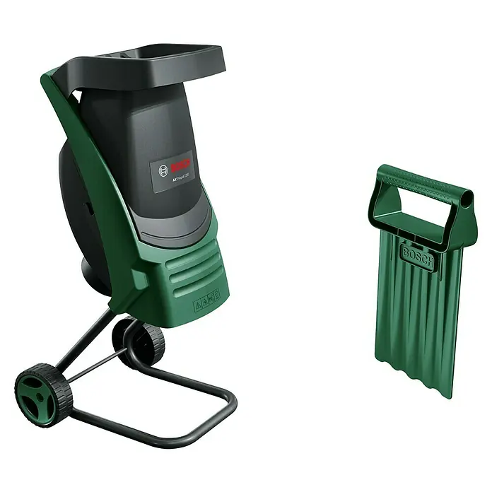 Bosch Elektro-Häcksler AXT RAPID 2200 - Max. Aststärke: 4 cm, 2.200 W - Der Bosch AXT Rapid 2200 Gartenhäcksler mit Fangkorb für müheloses Zerkleinern von Gartenabfällen.