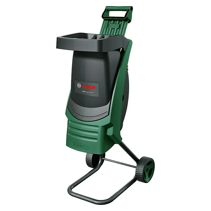 Bosch Elektro-Häcksler AXT RAPID 2200 - Max. Aststärke: 4 cm, 2.200 W - Der Bosch AXT Rapid 2200 Gartenhäcksler: Leistungsstark und kompakt für müheloses Zerkleinern von Gartenabfällen.