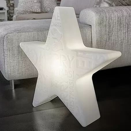8 Seasons Design Shining LED-Stern Star Merry Christmas
