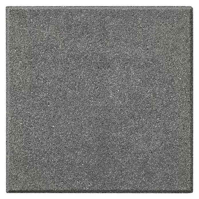Diephaus Terrassenplatte Norman - 40 x 40 x 4 cm, Anthrazit, Beton - Dunkelgrauer, quadratischer Pflasterstein mit grober, kiesiger Oberfläche.