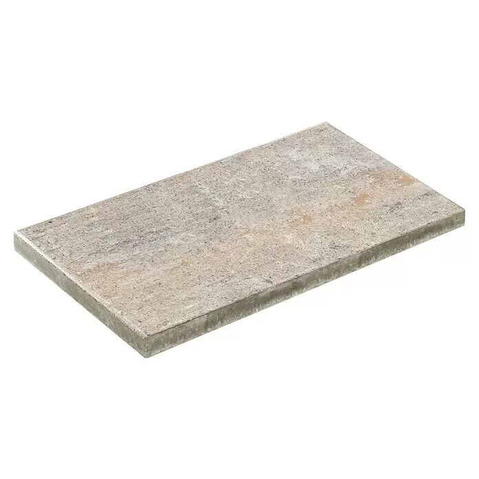 Diephaus Terrassenplatte Dover - 60 x 40 x 4 cm, Muschelkalk, Beton - Rechteckige Pflasterplatte mit strukturierter Oberfläche in Erdtönen.