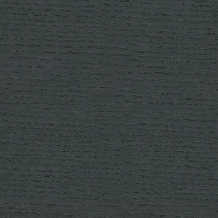 Bondex Holzlasur für Außen - Anthrazit, 4 l, Seidenmatt - Nahaufnahme eines dunklen, horizontal gemusterten Holzfurniers mit subtiler Textur, ideal für Möbel oder Wandverkleidungen.