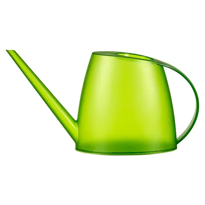 Scheurich Gießkanne Lilly - Clear Lime, 1,5 l - Eine grüne Gießkanne mit langem Auslauf und großem Griff, ideal für die Gartenarbeit und die Bewässerung von Zimmerpflanzen.
