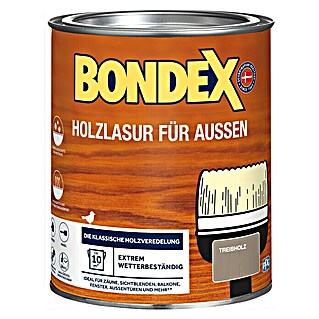 Bondex Holzlasur für Außen (Treibholz, Seidenmatt, 750 ml, Lösemittelbasiert)