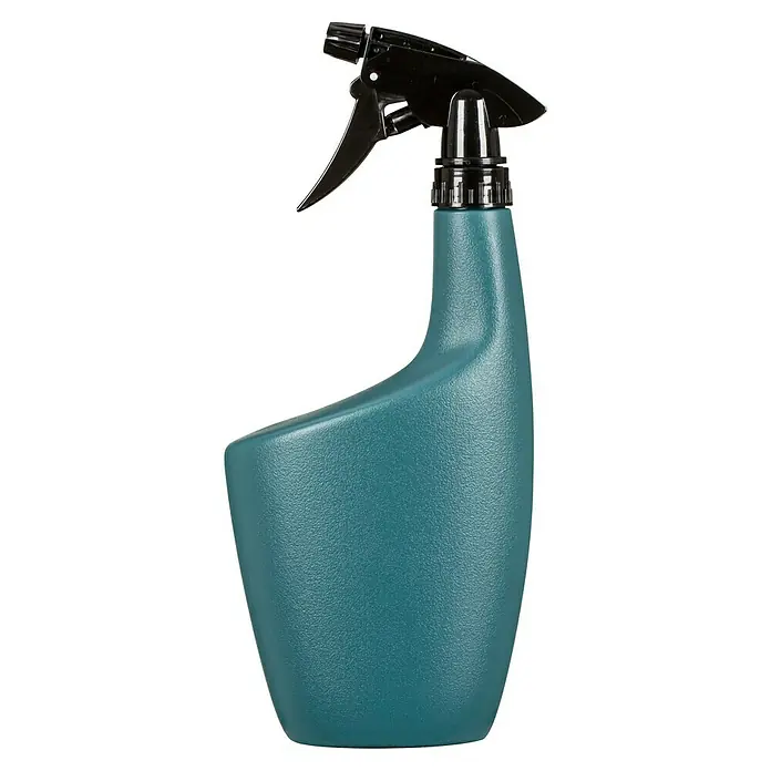 Scheurich Smilla Handsprüher - 0,7 l, Matt Jade - Abbildung einer blauen Sprühflasche mit schwarzem Sprühkopf, ideal für Pflanzenpflege und Reinigungsarbeiten, stilvoll und funktional.