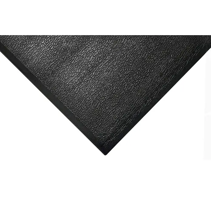 Coba Anti-Ermüdungsmatte Orthomat®-Premium - 90 x 60 cm, Schwarz - Schwarze, strukturierte Gummimatte, ideal für Fitnessstudios oder Werkstätten, bietet Rutschfestigkeit und Dämpfung.