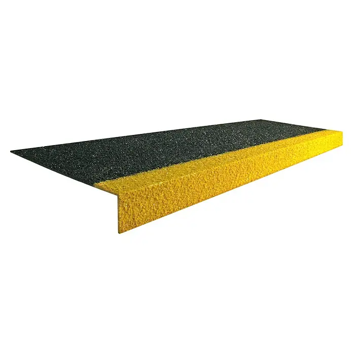 Coba Stufenmatte Grip® Stair Tread - Breite: 100 cm, Schwarz/Gelb - Hervorgehobene Stufensicherung: Rutschfeste Treppenstufe mit schwarzer Oberfläche und gelber Vorderkante für erhöhte Sicherheit und Sichtbarkeit.