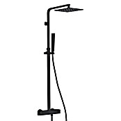 IO Sistema de ducha Quadra Elite (Con grifo termostático, Distancia entre orificios: 15 cm, Negro) | BAUHAUS