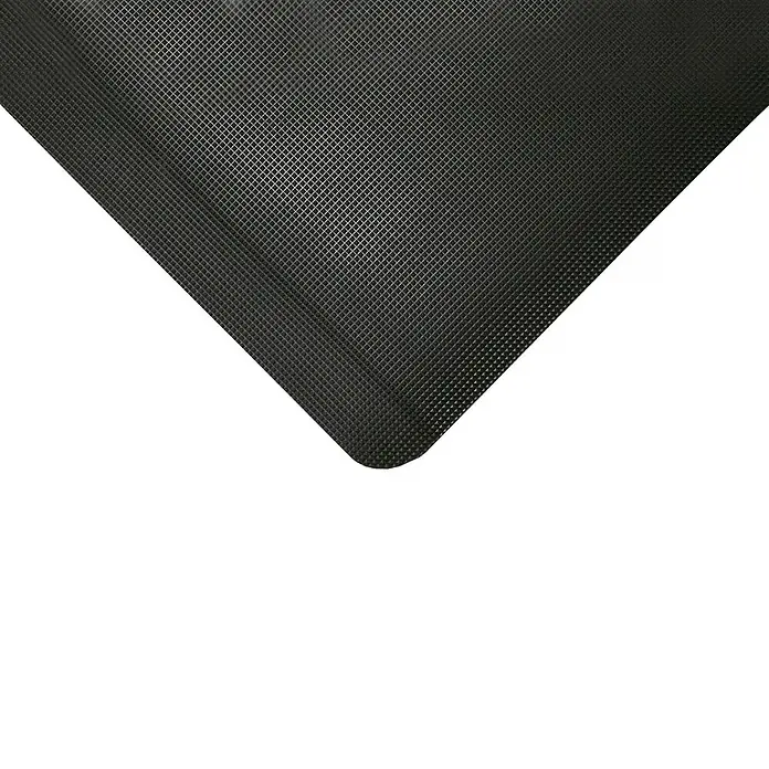 Coba Anti-Ermüdungsmatte Diamond Tread Meterware - Breite: 90 cm - Nahaufnahme einer schwarzen Antirutschmatte mit Rautenmuster, ideal für Werkstatt oder Kofferraum zum Schutz vor Verrutschen.