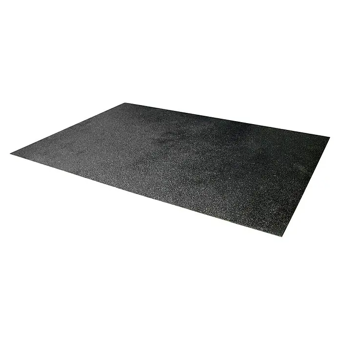 Coba Bodenplatte Grip®-SheetSchwarz, 120 x 80 cm - Nahaufnahme einer Anti-Ermüdungsmatte aus Gummi, ideal für den Einsatz in Werkstätten oder Garagen, die Komfort und Halt bietet.