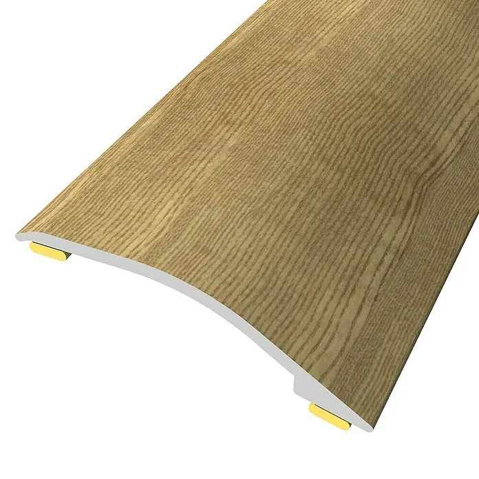 Baglinox Perfil de transición inclinado ADH Roble Natural - Aluminio, Marrón, 90 cm x 38 mm - Perfil de transición con aspecto de madera para pisos. Ideal para unir diferentes tipos de suelo, fácil de instalar.