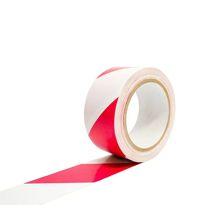 Coba Klebeband MarkierbandFarbe: Rot / Weiß, 33 m x 5 cm - Ein Rollen-Absperrband in rot-weiß mit hervorragender Haftung für Warnhinweise und Absperrungen in Gefahrenbereichen.