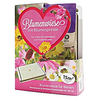 Baza Wildblumensamen mit Blumenpresse (15 m², Bienen)