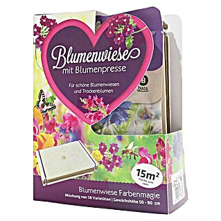 Baza Wildblumensamen mit Blumenpresse (15 m², Farbenmagie)
