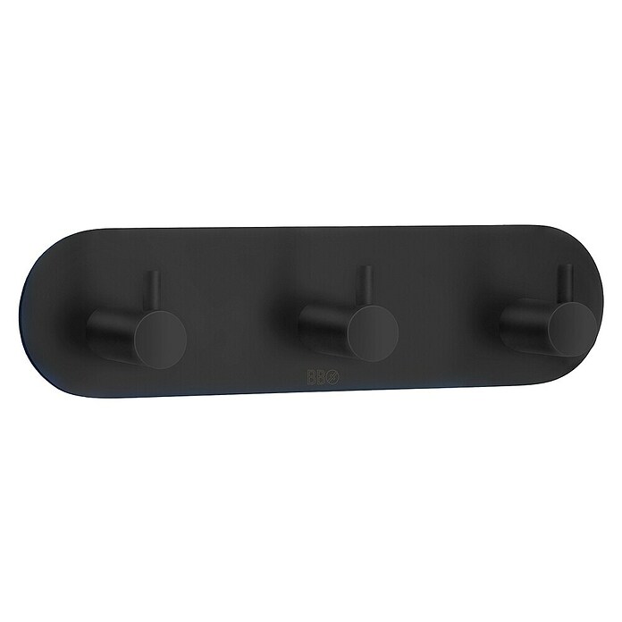 Smedbo Handdoekhaken BB1103 (30 x 48 mm, Aantal haken: 3 st., Zwart) | BAUHAUS