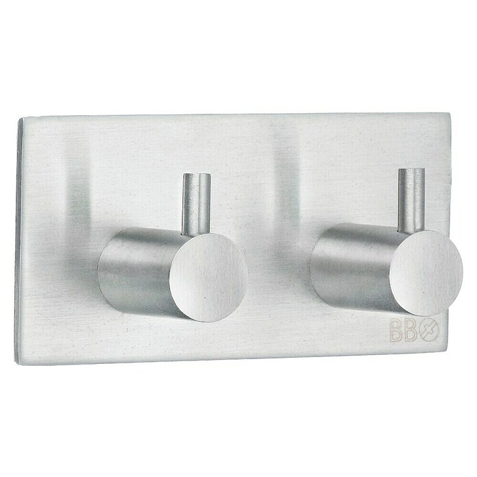 Smedbo Handdoekhaken Dubbel B1106 (30 x 45 mm, Aantal haken: 2 st., Geborsteld, Chroom) | BAUHAUS