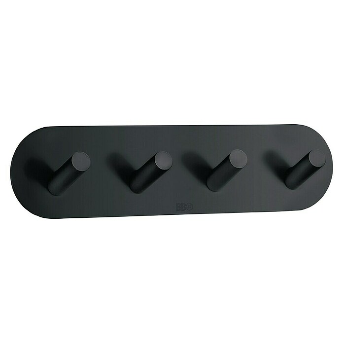 Smedbo Handdoekhaken BB1094 (192 x 48 mm, Aantal haken: 4 st., Zwart) | BAUHAUS