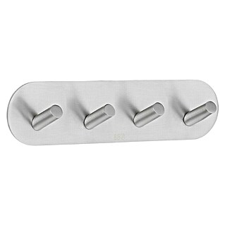 Smedbo Handdoekhaken B1094 (192 x 48 mm, Aantal haken: 4 st., Geborsteld RVS)