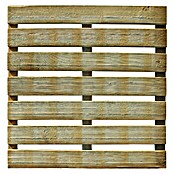 Forest-Style Loseta de madera estriada (Pino, Natural, 50 x 50 cm)