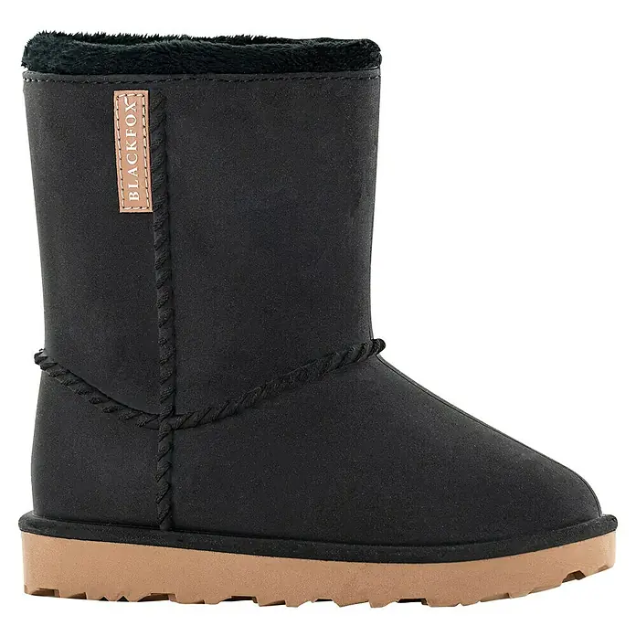 Black Fox Winterstiefel Cheyennetoo - Schuhgröße: 30, Schwarz - Schwarzer Blackfox Stiefel mit hellbrauner Sohle und kuscheligem, dunklem Innenfutter. Ideal für kalte Tage.