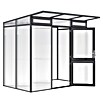 KGT Gewächshaus Santini II - small (Außenmaß inkl. Dachüberstand (B x T): 233 x 155 cm, Material Seitenwand: Kunststoff, 16 mm, Anthrazit-grau) | BAUHAUS