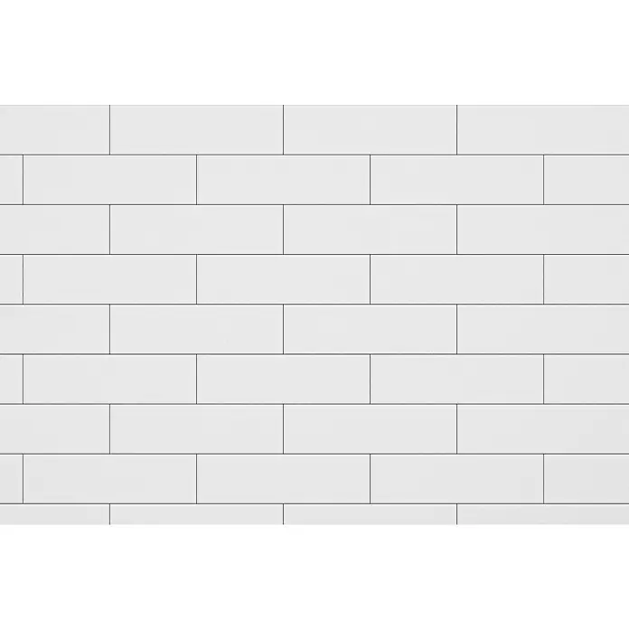 Modern Style Wandfliese Emotion Branco 500 - 9,8 x 29,8 cm, Weiß, Glänzend - Weißes, rechteckiges Fliesendesign.