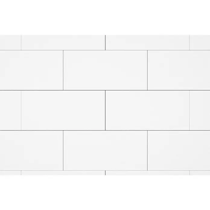 Wandfliese Wood - 30 x 60 cm, Weiß, Matt - Nahtloses Muster von weißen Ziegeln, ideal für moderne Hintergründe oder Texturen. Schlicht und elegant für vielfältige Designzwecke.