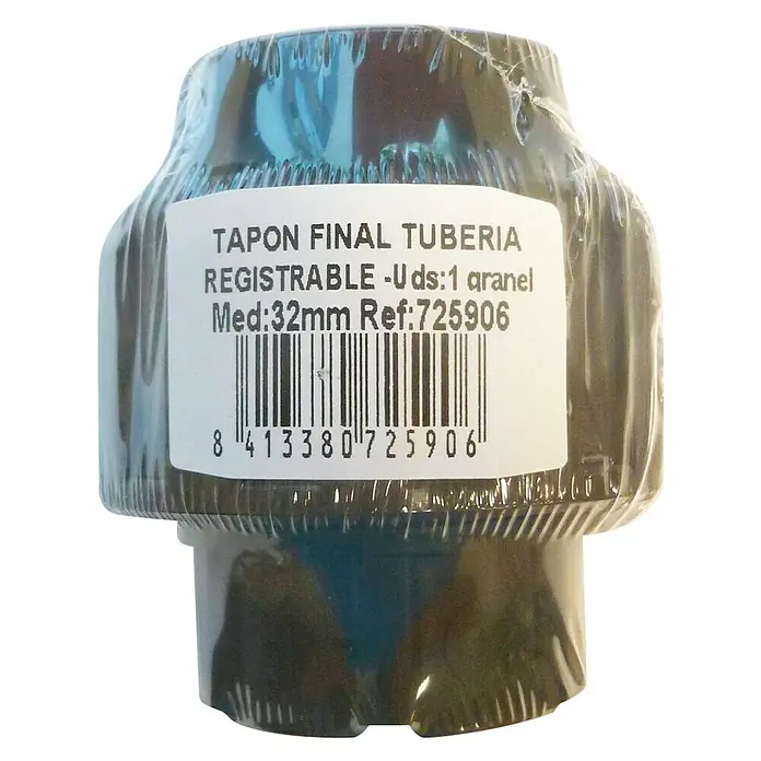 Tapón final tuberías polietileno - Diámetro: 32 mm, Polietileno - Tapón de tubo de desagüe de 32 mm con código de barras en el embalaje, ideal para fontanería y alcantarillado. Producto práctico y fiable.