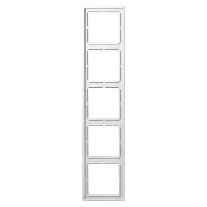 Jung LS 990 Abdeckrahmen LS985WWAlpinweiß, Ausführung Schalterprogramm: 5-fach, Kunststoff