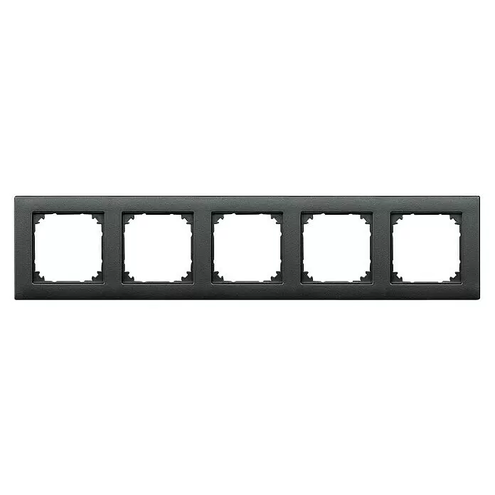 Merten M-Plan Abdeckrahmen 486514 - Anthrazit matt, 5-fach, Kunststoff - Anthrazitfarbener 5-fach Rahmen für Elektro-Einsätze.
