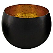 Teelichthalter (Ø x H: 8 x 6 cm, Schwarz/Gold, Metall) | BAUHAUS