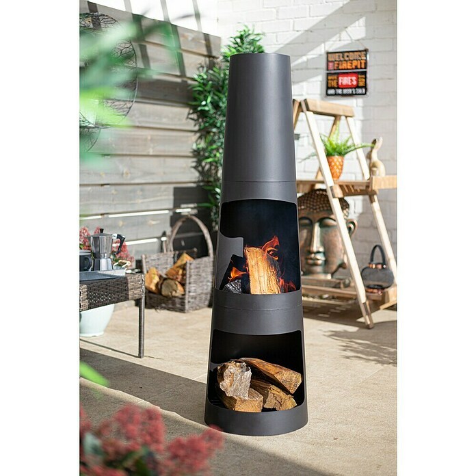 Gartenkamin Skyline (Durchmesser: 18 cm - 36 cm, Höhe: 150 cm, Pulverbeschichtet) | BAUHAUS