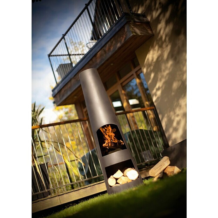 Gartenkamin Skyline (Durchmesser: 18 cm - 36 cm, Höhe: 150 cm, Pulverbeschichtet) | BAUHAUS