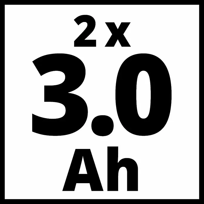 Einhell Power X-Change 18V Starterkit 2x 3,0Ah PXC - 18 V, Kapazität: 3 Ah - Abbildung des Produkts: 2x 3.0 Ah Akku für längere Laufzeit Ihrer Geräte. Ideal für Werkzeuge und andere Anwendungen.