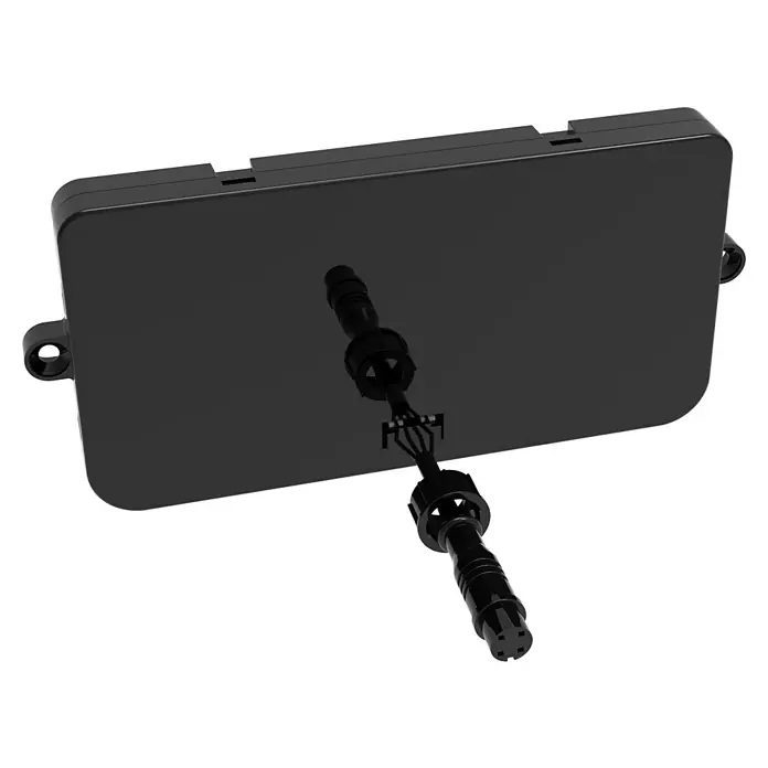 Sensorsteuerung - Passend für: Camargue Sanitärmodul für Wand-WC - Schwarze Anschlussdose mit Kabeln. Diese Anschlussdose bietet eine sichere und zuverlässige Verbindung für elektrische Komponenten.