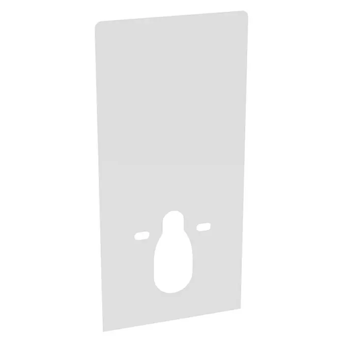 Ersatzglas - Weiß, Passend für: Camargue Sanitärmodul für Wand-WC - Weiße Acryl-Wandhalterung mit einem Schlüsselloch zur einfachen Montage, ideal für leichte Gegenstände.