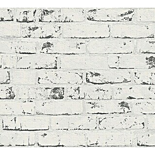 AS Creation Casual Living Papel pintado de vellón New England (Gris, Efecto piedra, 10 x 0,53 m)