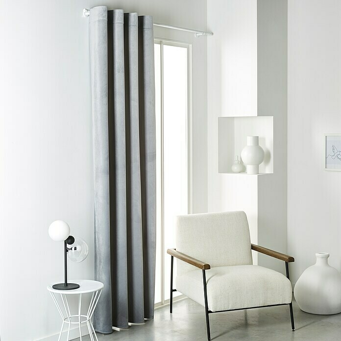 Verdunkelungsvorhang Velvet (Light Grey, 135 x 245 cm, 100 % Polyester) | BAUHAUS