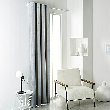 Verdunkelungsvorhang Velvet (Light Grey, 135 x 245 cm, 100 % Polyester)
