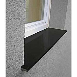 Fensterbank Absolut Black (88 x 25 x 2 cm, Schwarz, Naturstein)