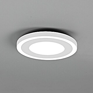 Reality Leuchten Plafón LED redondo Carus (10 W, Ø x Al: 20 x 4,5 cm, Blanco, Blanco neutro)