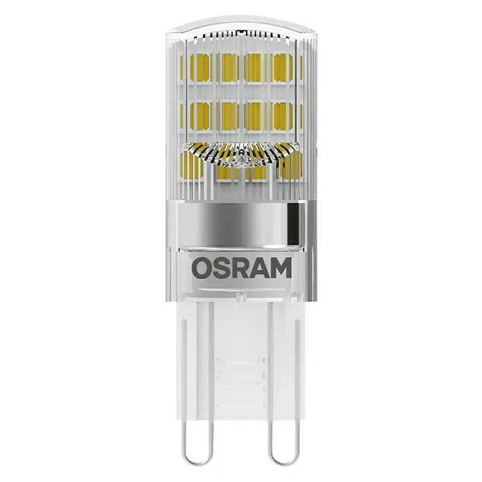 Osram Star LED-Lampe Pin G9 - G9, Nicht Dimmbar, Warmweiß, 200 lm, 1,9 W - Produktansicht einer OSRAM LED Lampe mit G4 Sockel, ideal für energieeffiziente Beleuchtung und lange Lebensdauer.