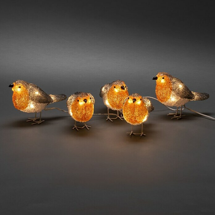 Konstsmide LED-Weihnachtsdekofigur Rotkehlchen (9 m x 17 cm x 11 cm, Mehrfarbig, Netzbetrieben) | BAUHAUS
