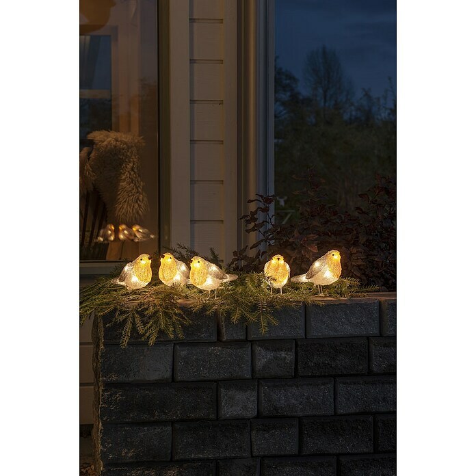 Konstsmide LED-Weihnachtsdekofigur Rotkehlchen (9 m x 17 cm x 11 cm, Mehrfarbig, Netzbetrieben) | BAUHAUS