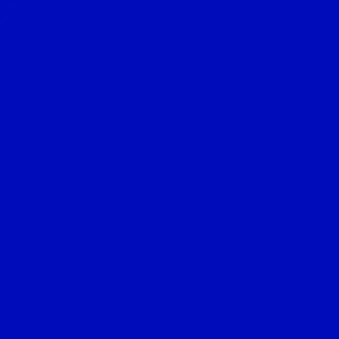 Alpina Vollton- & Abtönfarbe Color - Royal Blue, Matt, 250 ml, Lösemittelfrei - Blaue Farbfläche für Hintergründe oder Designelemente, die eine beruhigende und tiefe visuelle Wirkung erzeugen soll.